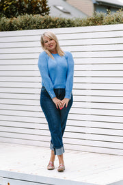 AMORE JUMPER - CORNFLOWER BLUE | LOVE FROM ITALY