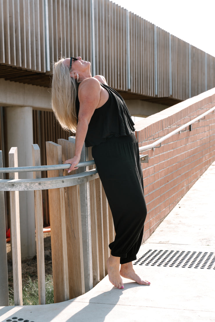 BOHO LINEN PANTS | BLACK