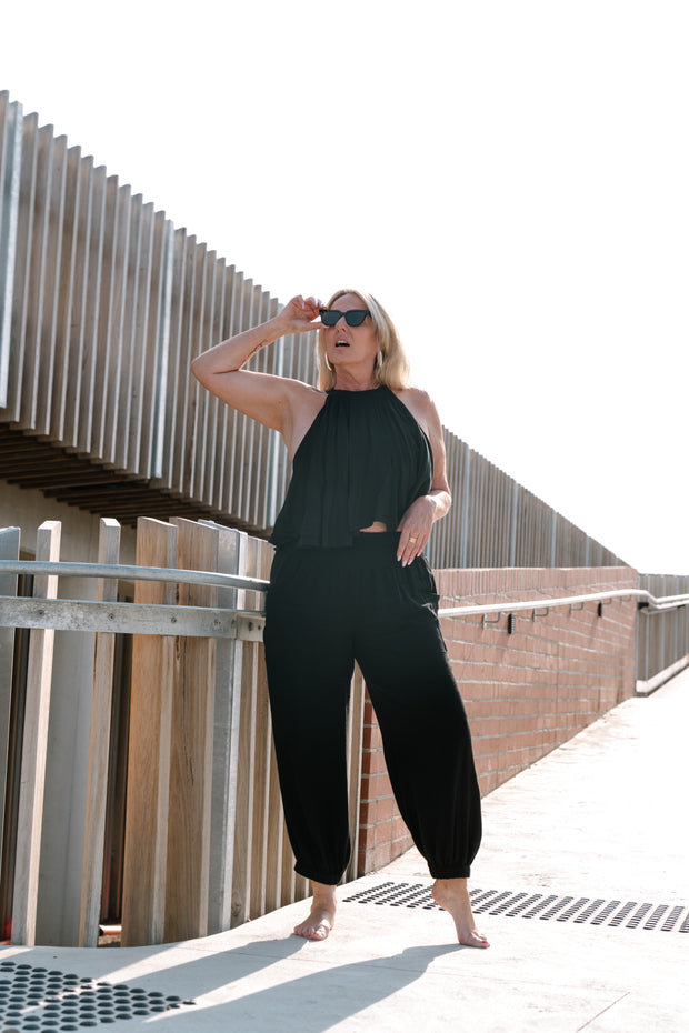 BOHO LINEN PANTS | BLACK