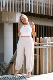 BOHO LINEN PANTS | NATURAL