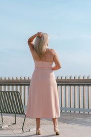 PIER HALTER DRESS | PEACH | ESMAEE