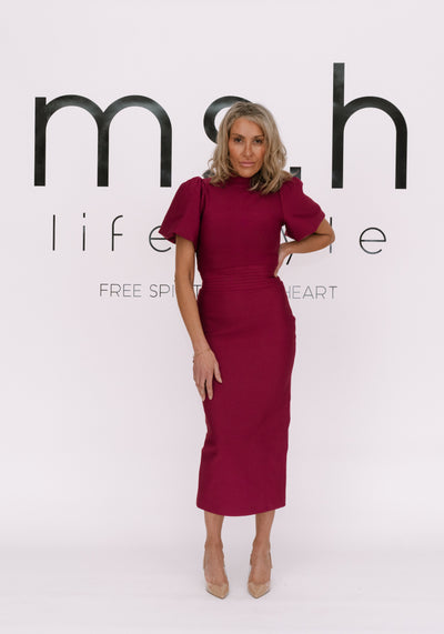 Ella Puff Sleeve Midi Dress | ELLIATT