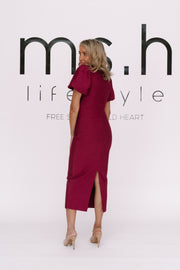 Ella Puff Sleeve Midi Dress | ELLIATT