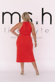 TOPANGA DRESS - CORAL | ESMAEE