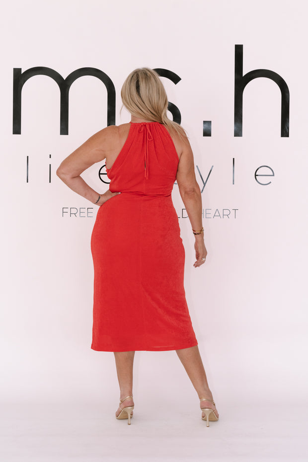 TOPANGA DRESS - CORAL | ESMAEE