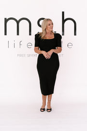 NEOMA MIDI DRESS - BLACK | ELLIATT