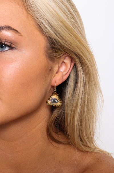 Eye Of Gold Earrings