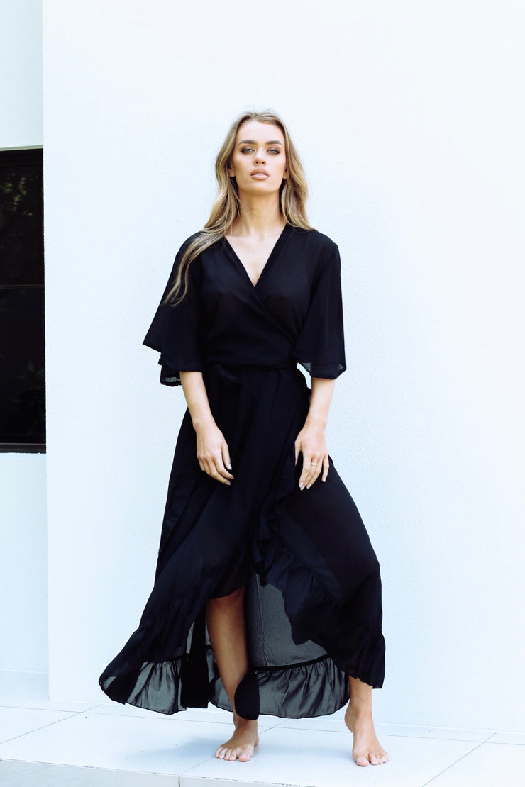 Sofia Wrap Dress - Black