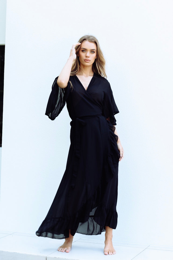 Sofia Wrap Dress - Black