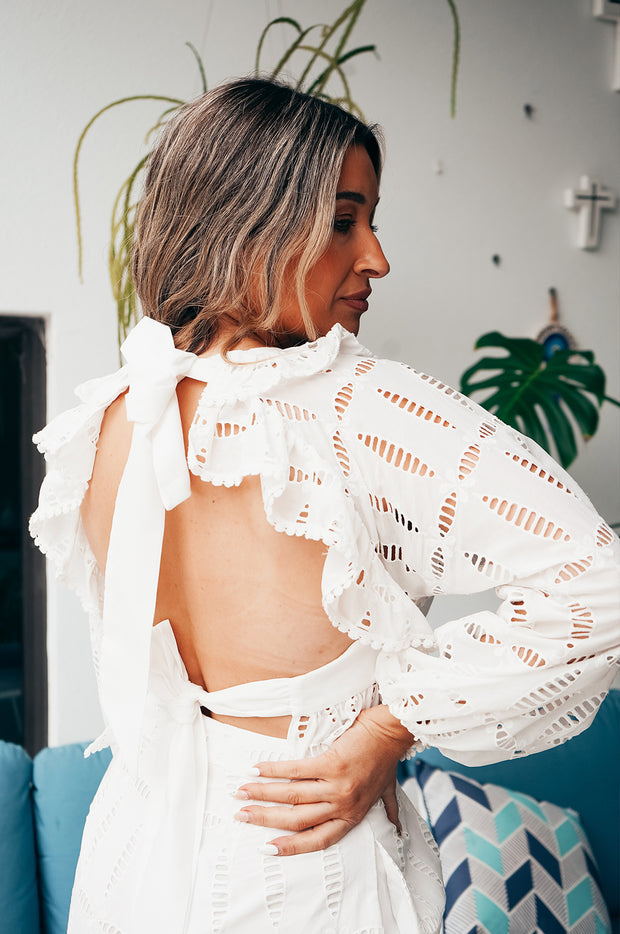 SIFNOS TOP - WHITE | LACE OFFICIAL